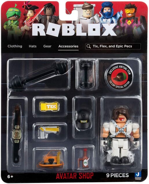 Roblox Avatar Shop Series Collection – Tix, Flex, and Epic Pecs Figure Pack