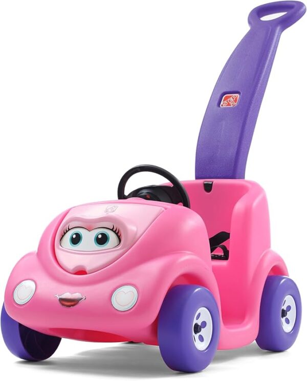 Step2 Push Around Buggy Kids Push Car, Ride On Toy, Stroller Substitute, Includes Seat Belt & Horn, Made of Durable Plastic, Max Weight 50 lbs., For Toddlers 1.5-4 Years Old, Pink - Image 2