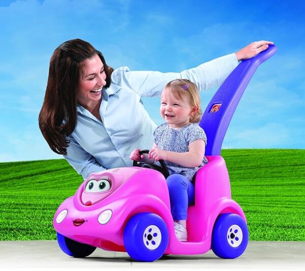 Step2 Push Around Buggy Kids Push Car, Ride On Toy, Stroller Substitute, Includes Seat Belt & Horn, Made of Durable Plastic, Max Weight 50 lbs., For Toddlers 1.5-4 Years Old, Pink - Image 5