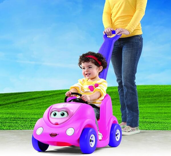 Step2 Push Around Buggy Kids Push Car, Ride On Toy, Stroller Substitute, Includes Seat Belt & Horn, Made of Durable Plastic, Max Weight 50 lbs., For Toddlers 1.5-4 Years Old, Pink - Image 3
