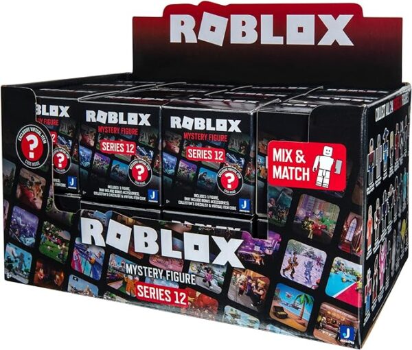 Roblox Action Figure Mystery Blind Box, 2-Pack - Series 12 - Mix & Match Collectible Minifigures & Accessories w/Exclusive Virtual Item Code - Gift for Kids - 8+ - Image 4