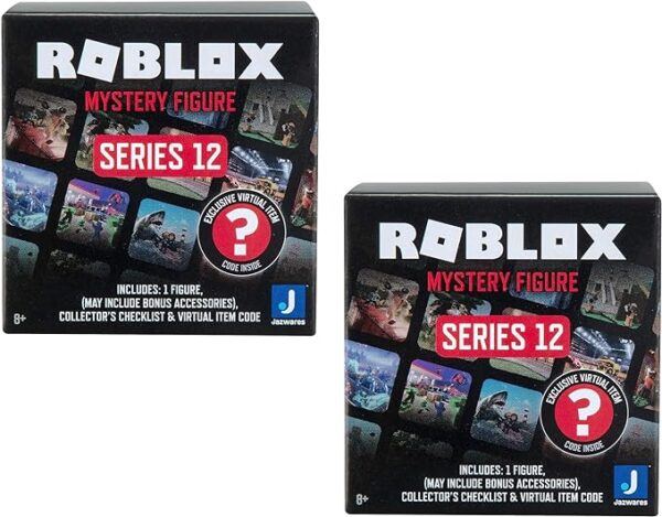 Roblox Action Figure Mystery Blind Box, 2-Pack - Series 12 - Mix & Match Collectible Minifigures & Accessories w/Exclusive Virtual Item Code - Gift for Kids - 8+ - Image 2