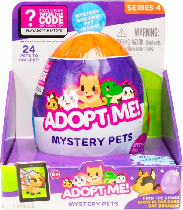 Adopt Me! Mystery Pets Blind Box Egg Assorted Single - Series 4 - Exclusive Virtual Item Game Code - Collectible Mini Animal Toy Figure, Styles May Vary - Gift for Kids, Girls & Boys - 6+ - Image 9