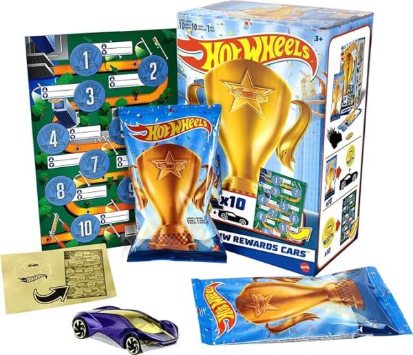 Hot Wheels Toy Car, HW Rewards Individually Wrapped 1:64 Scale Vehicle with Gold Sticker (Styles May Vary) - Image 2