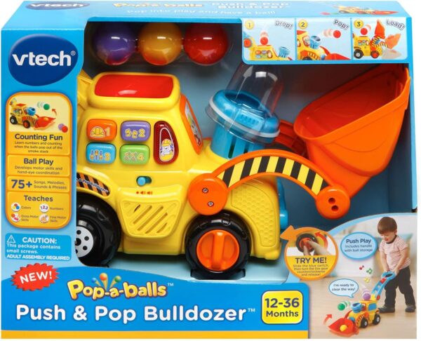 VTech Pop-a-Balls Push & Pop Bulldozer